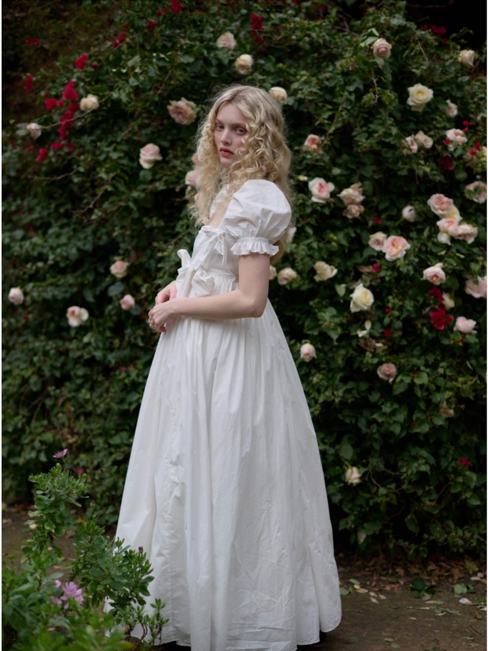 Selkie Love Story White Puff-Sleeve Romantic Maxi Dress 2X—SEE ITEM DETAILS - Picture 2 of 12